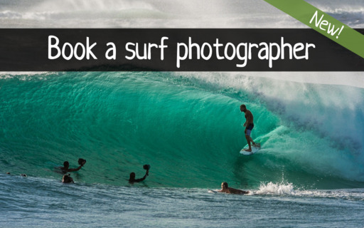 Surfer being filmed inside a barrel