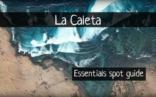Aerial view of La Caleta surf spot