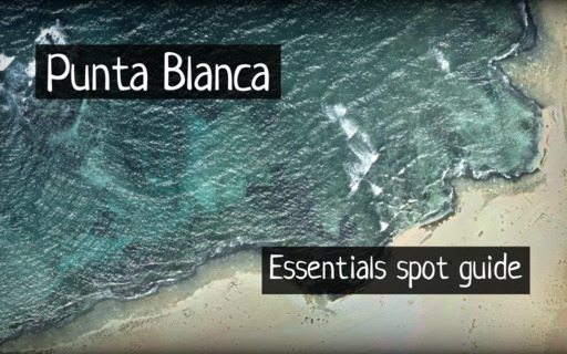 Aerial view of punta blanca surf spot