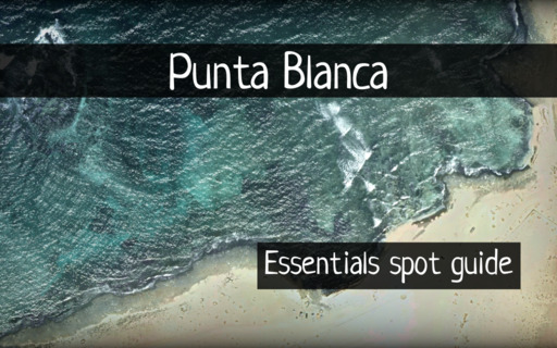 Aerial view of punta blanca surf spot
